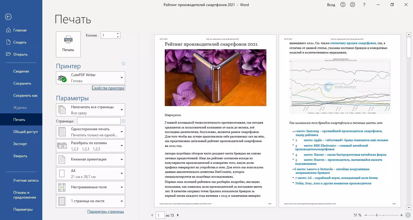CutePDF Writer