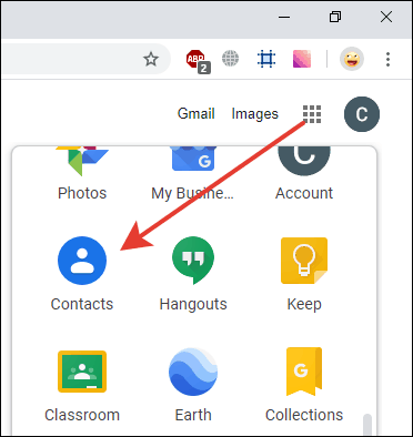 google contacts через браузер