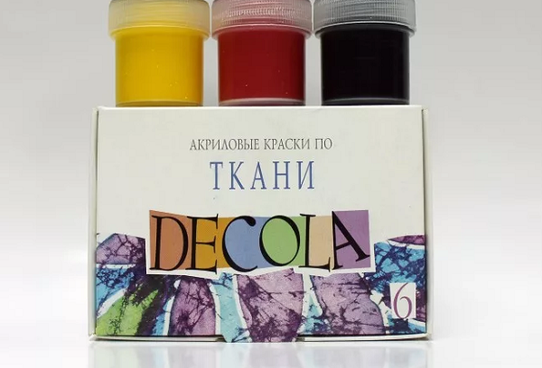 Набор красок для ткани Decola